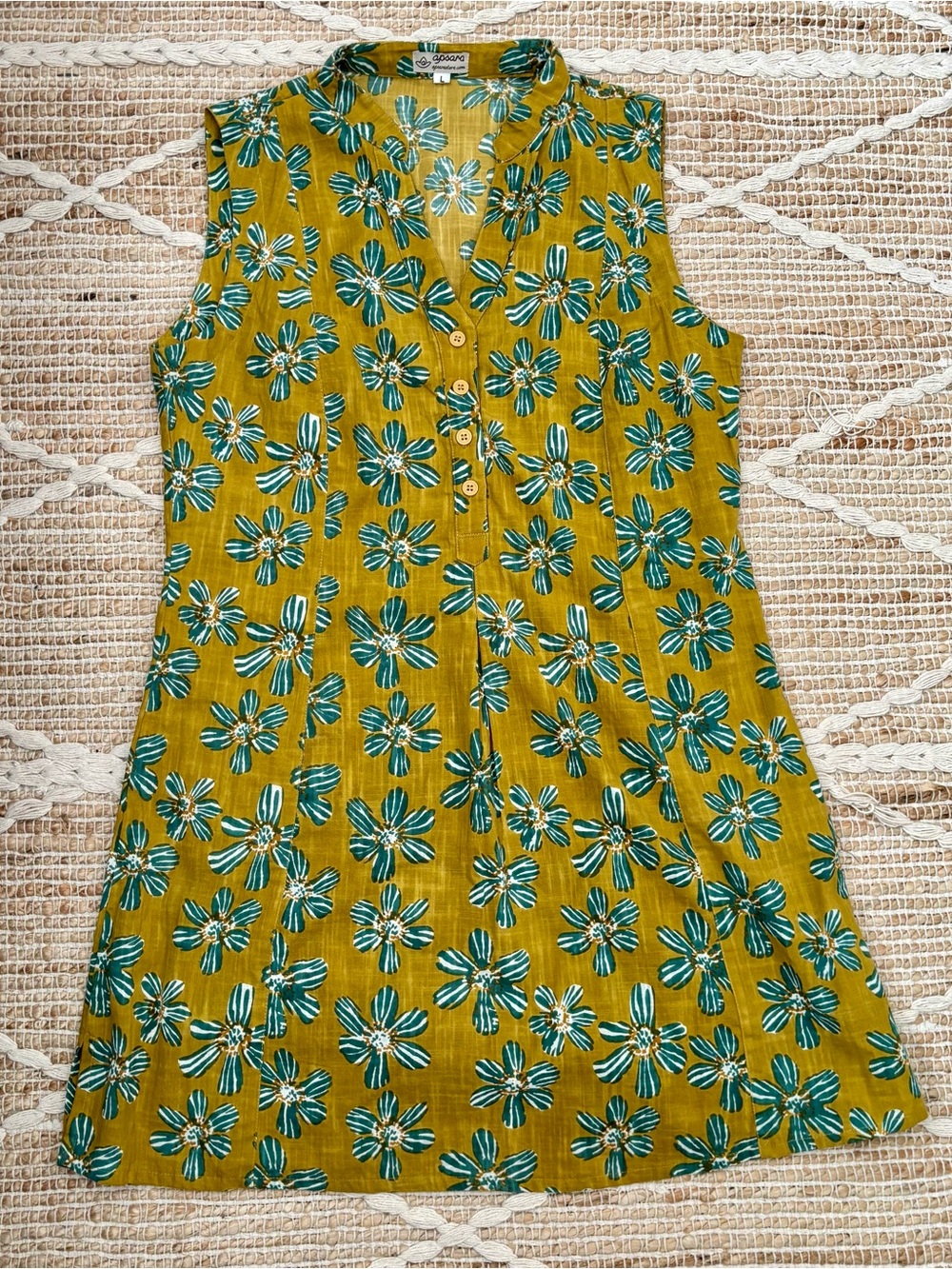 Apsara Floral Sleeveless Mini Dress